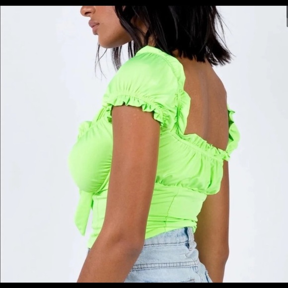 Neon Green princess Polly top - Picture 4 of 4